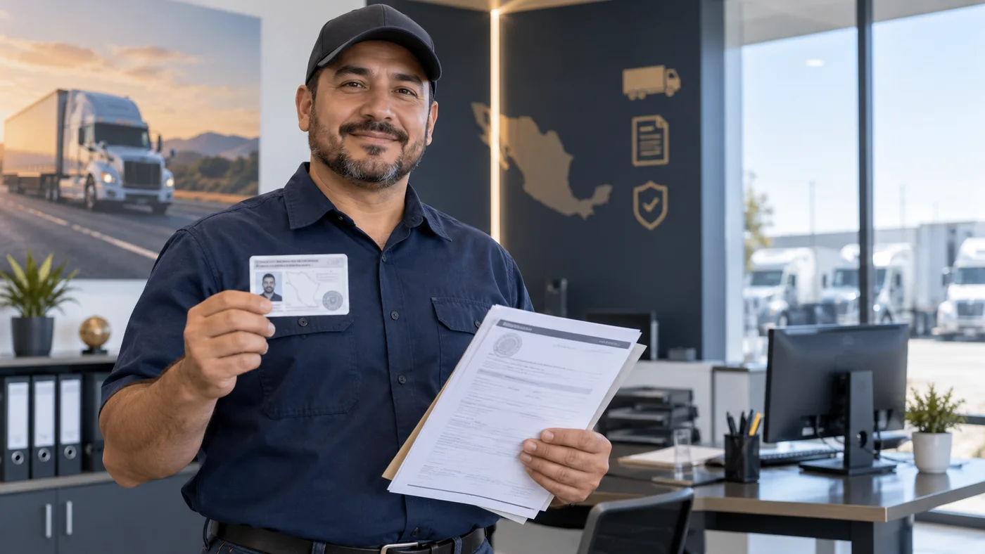 Operador mostrando su Licencia Federal Digital
